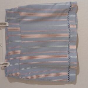 Crown & Ivy Blue and Pink Striped Mini Skirt Size 8P